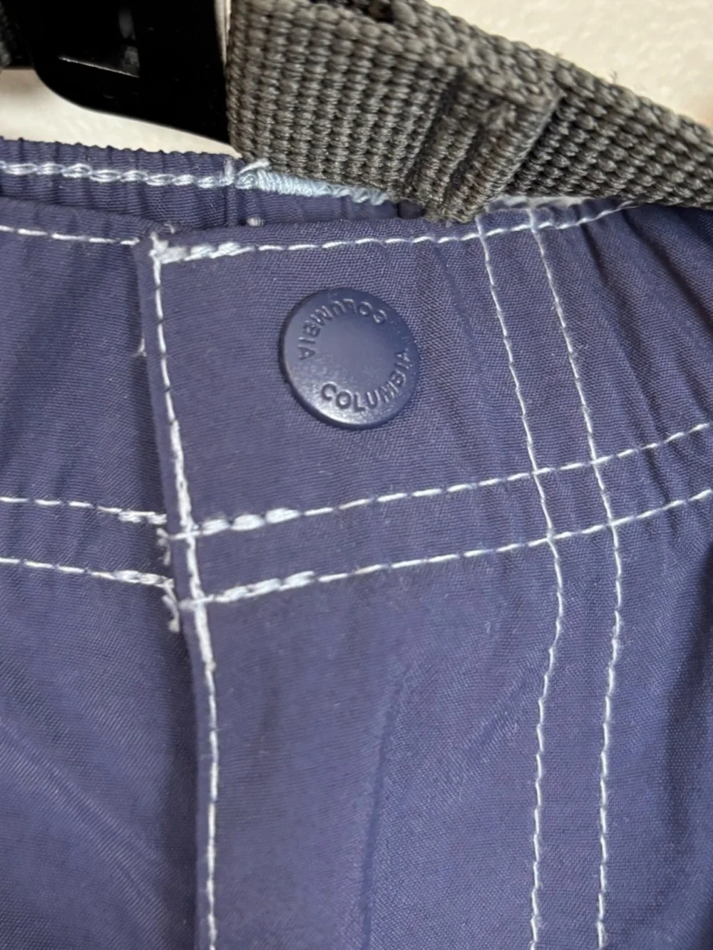 Columbia Womens Sandy River Cargo Shorts Womens XL Blue Belted UPF 30 Hiking